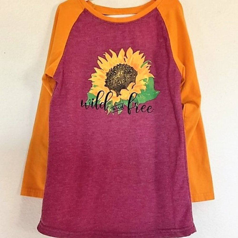 SUNFLOWER TOP WILD AND FREE PRINT